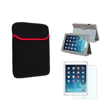 Insten INSTEN Grey PU Leather Case Stand Cover+Matte Protector/Sleeve For Apple iPad Air 5 5th Gen