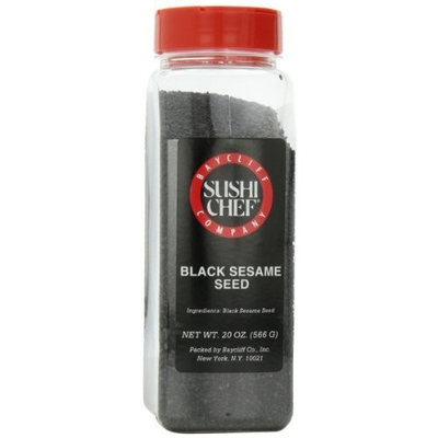 Sushi Chef Black Sesame Seed, 20-Ounce Plastic Containers (Pack of 2)
