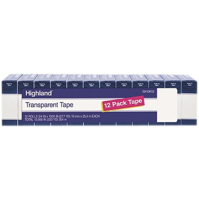 3M 5910K12 Highland Transparent Tape