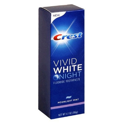 Crest Vivid White Night Fluoride Toothpaste, Moonlight Mint