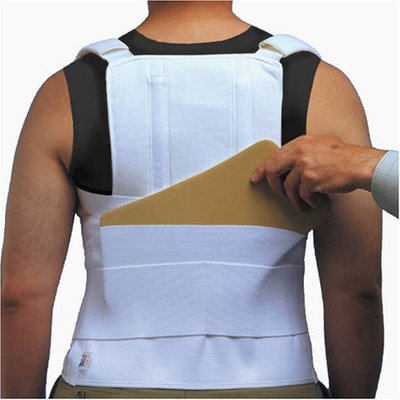 ITA-MED TLSO (Thoracic Lumbo Sacral Orthosis) with back pocket, Strong Support,Adult, Size: XXL