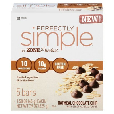 ZonePerfect Perfectly Simple Chocolate Chip Oatmeal Nutrition Bars -