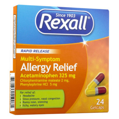 Rexall Rapid Release Multi-Symptom Allergy Relief, 24 CT
