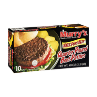 Murry's 100% Pure Beef Quarter Pound Beef Patties - 10 CT