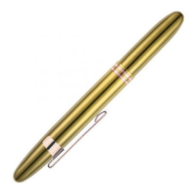 Fisher Space Pen Co. Fisher Space Pens Brass Lacquered Bullet Pen with Clip