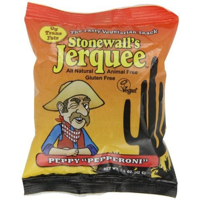 Stonewall's Jerquee, Peppy Pepperoni, 1.5-Ounce Packets (Pack of 16)