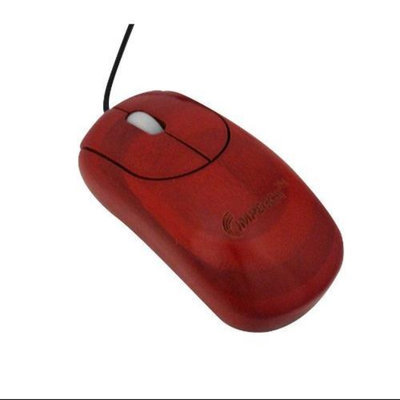 Impecca WMB105 Custom Carved Designer Bamboo Mouse Cherry Color