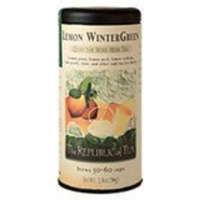 The Republic Of Tea Lemon Wintergreen Herbal Full-Leaf, 1.9 Ounces/50-60 Cups
