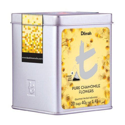 Dilmah, Luxury t-series Tea, 100% Pure Ceylon Single Origin, Pure Chamomile Flowers, 20 Luxury Tea Bags in Designer Caddy, 1.41oz Each, (Pack of 2)