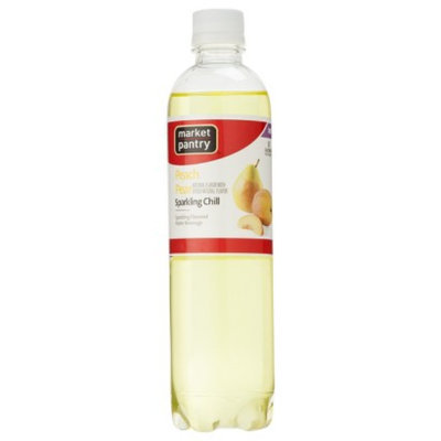 market pantry Market Pantry Peach Pear Sparkling Chill Water Beverage 17 oz