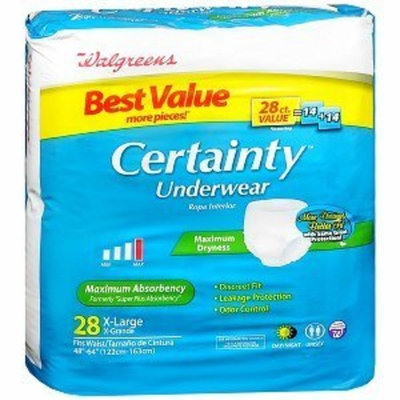 Walgreens Certainty Underwear, Maximum Absorbency, Extra Large, 28 ea