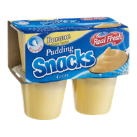 Real Fresh Pudding Snacks Banana - 4 CT