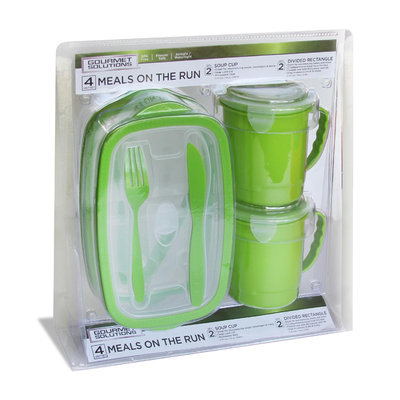 Shye U.s.a. Meals on the Run Food Storage, 4-Piece Set