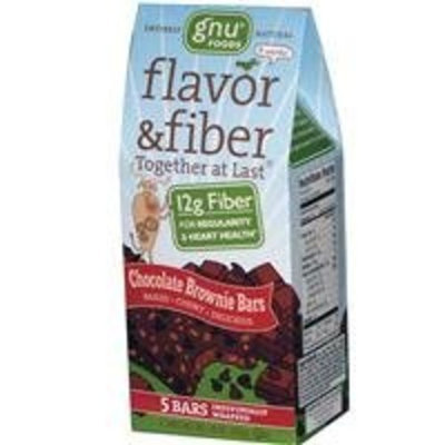 Gnu Foods Flavor and Fiber Bars - Chocolate Brownie,5 bars,net wt. 7.9 oz