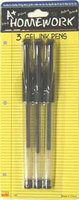 Bulk Buys Gel Pens - black ink - 3 pk - Case of 48