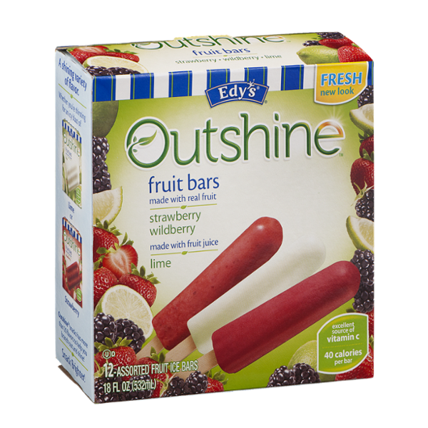 Edy's Outshine Fruit Bars Strawberry, Wildberry and Lime - 12 CT