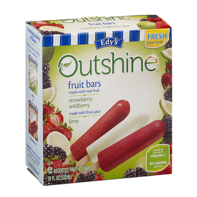 Edy's Outshine Fruit Bars Strawberry, Wildberry and Lime - 12 CT