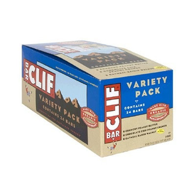 Clif Bar Energy Bar, Crunchy Peanut Butter, Chocolate Chip Peanut Crunch, and Oatmeal Raisin Walnut Variety Pack
