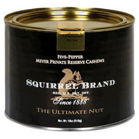 Squirrel Brand Nuts, Five-Pepper Meyer Private Reserve Cashews, 18-Ounce Can