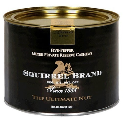 Squirrel Brand Nuts, Five-Pepper Meyer Private Reserve Cashews, 18-Ounce Can