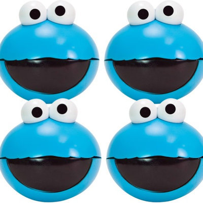 Evriholder Products (Set of 4) Sesame Street Cookie Monster Snack To Go Spheres - Easy To Open