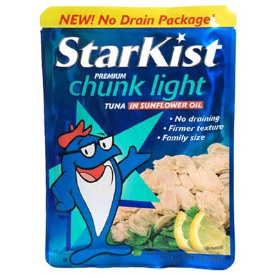 Starkist Premium Chunk Light Tuna in Sunflower Oil, 6.4-Ounce Pouches (Pack of 12)
