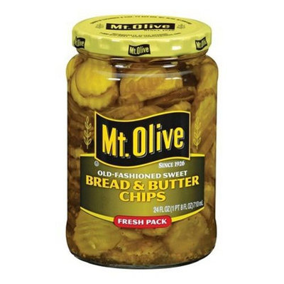 Mt Olive Pickles Old Fashioned Sweet Bread & Butter Chips 24 fl oz