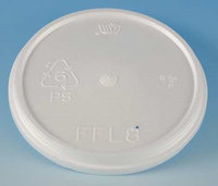 WINCUP FFL8 Disposable Lid, Foam, Vented, White, PK 500