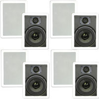 Theater Solutions 6.5 In Wall Surround Sound Deluxe HD Home Theater Speakers 4 Pair Pack 2000 Watts 4TSS6W