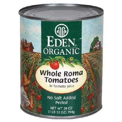 Eden Organic Tomatoes, Whole Roma, 28-Ounce Cans (Pack of 12)