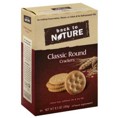 Back to Nature Classic Round Crackers, 8.5 oz, (Pack of 6)