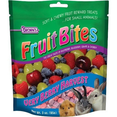 Fm Browns F.M. Brown's Fruit Bites Verry Berry Harvest Small Animal Treat, 3-Ounce