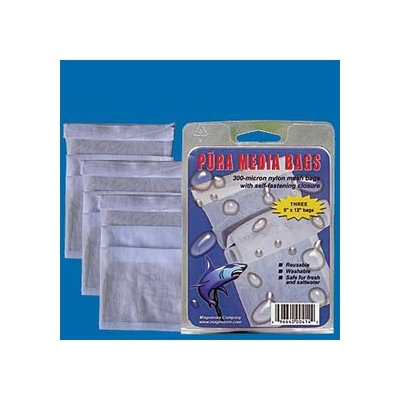Pura (Magnavore) APU00414 3-Pack 300-Micron Media Bags for Aquarium Filter, 6 by 12-Inch