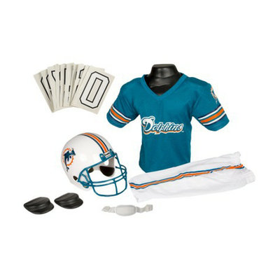 Franklin Sports NFL Dolphins Deluxe Helmet and Uniform Set - Small