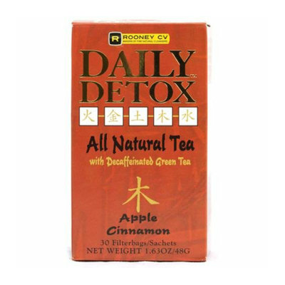 Wellements Rooney CV Daily Detox All Natural Decaffeinated Tea Apple Cinnamon 30 Sachet