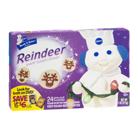 Pillsbury Read to Bake Reindeer Shape Sugar Cookies Cookie Dough - 24 CT