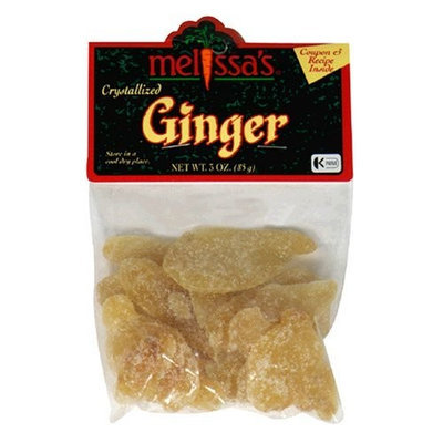 Melissa's Dried Crystallized Ginger, 3-Ounce Bags (Pack of 12)