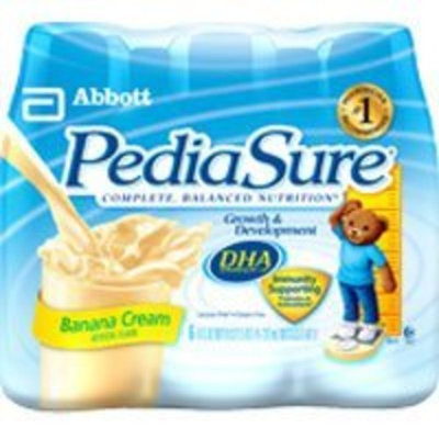ROSS NUTRITIONAL Pediasure Liquid Complete Balanced Nutrition Enteral Formula Institutional-Use, Banana Cream - 8 oz/can, 24 / Case