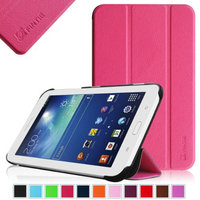 Fintie Slim Shell Case Cover Ultra Slim Lightweight Stand for Samsung Galaxy Tab 3 Lite 7.0 Tablet, Magenta