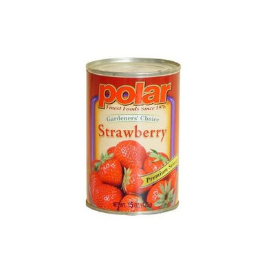 Polar 12 Pack Case of 15 oz. Cans of Whole Strawberries