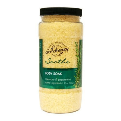 Village Naturals Aromatherapy Soothe Rosemary and Peppermint Body Soak 20 oz