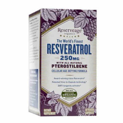 Reserveage Organics Resveratrol Pterostilbene 250 MG - 60 Veggie Caps - Resveratrol