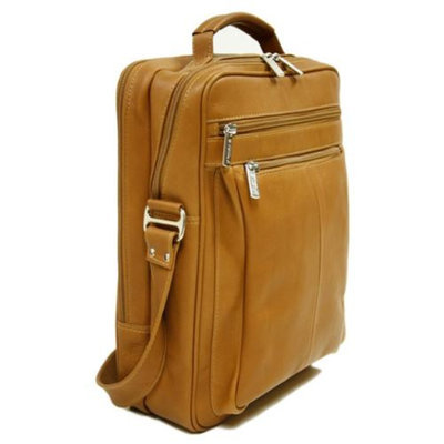 Piel Leather Laptop Shoulder Bag (Black)