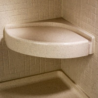 Swanstone CS-1616-010 Corner Shower Seat, White Finish