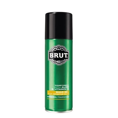 Brut Shave Gel for Sensitive Skin, Original Fragrance, 7 oz (205 g)