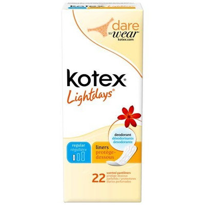 Kotex Lightdays Regular Pantiliners Scented 22-Count.