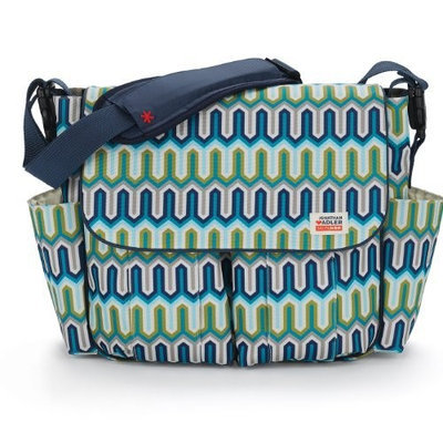 Skip Hop Jonathan Adler Dash Diaper Bags, Chevron Blue (Discontinued by Manufacturer)