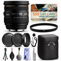 47th Street Photo Sigma 24-70mm F2.8 IF EX DG HSM Lens for Pentax (571109) with Starter Accessories Package includes UV Ultraviolet Filter + Deluxe Cleaning Kit + Air Dust Blower + Cap Keeper + $50 Prints Gift Card