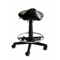 Idealsalons Saddle Stool with Foot Rest Ring
