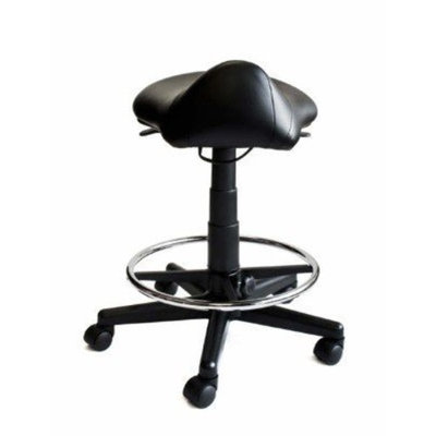 Idealsalons Saddle Stool with Foot Rest Ring